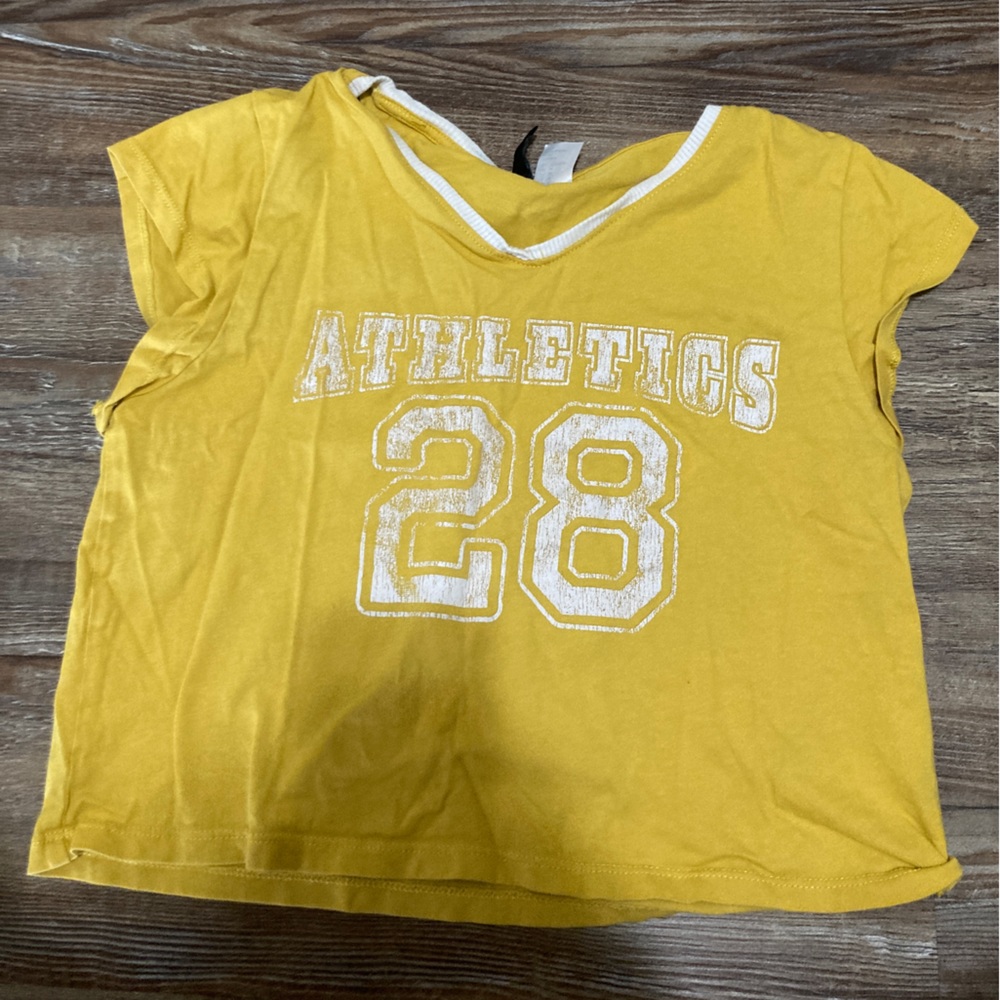 A yellow crop top, from h & m and it is good quality
